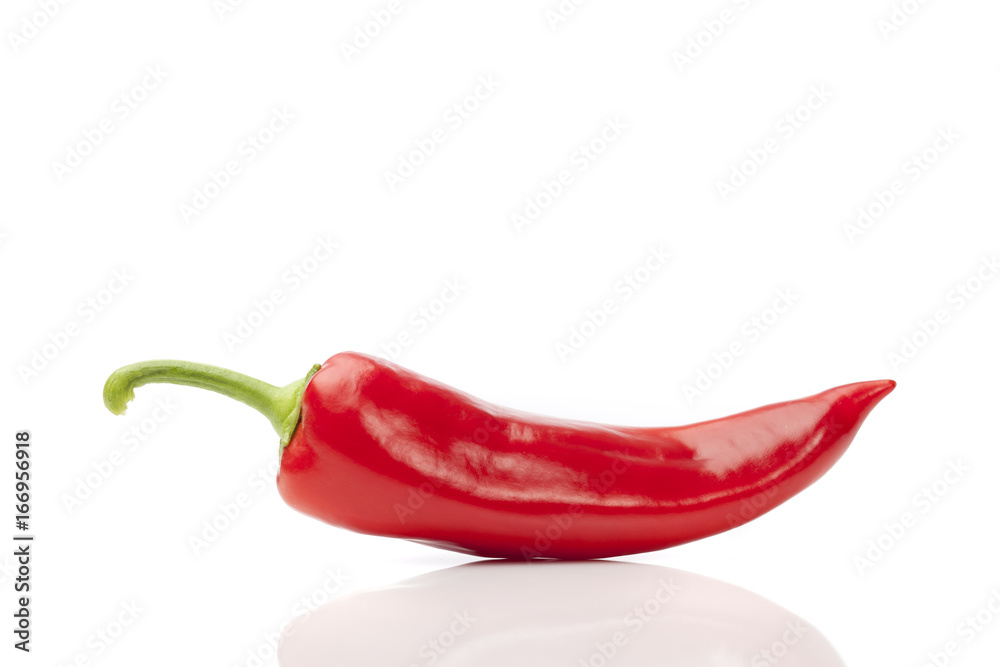 Sweet red pepper on a white background