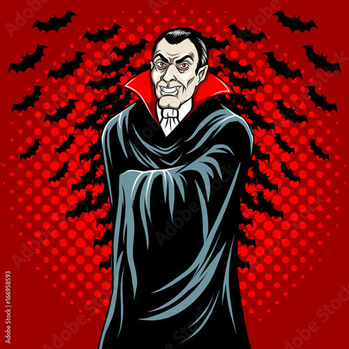 Vampire fairy tale character comic book vector