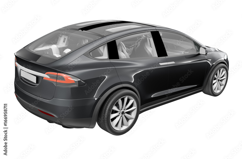 Obraz premium Modern Electric Car isolated hi detail rendering