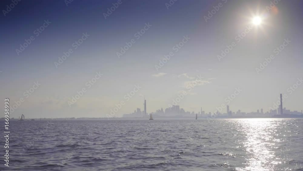 sailboat in summer on the lake ontario toronto sailboat in summer on the lake ontario toronto