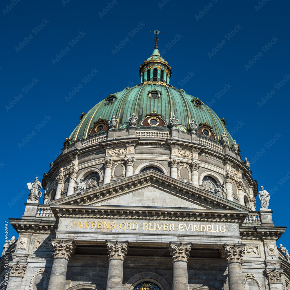 Obraz premium Frederik's Church or The Marble Church in Copenhagen, Denmark