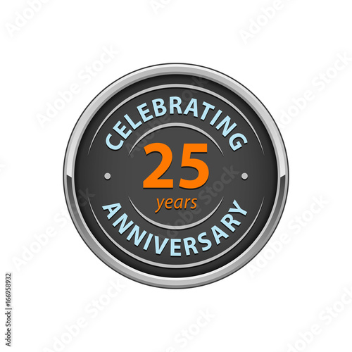 Celebrating anniversary 25 years badge 