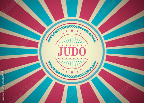 Judo Retro Vintage Style Stamp Background