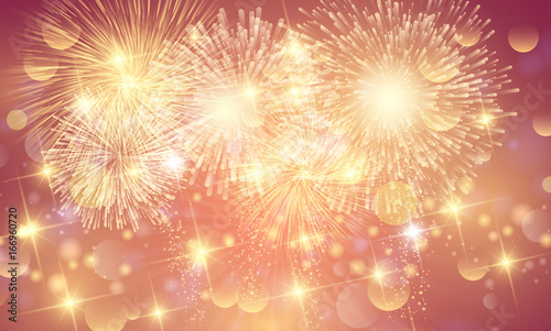 Brightly Colorful Fireworks  background