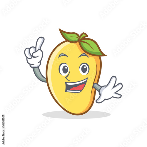 Finger mango character cartoon mascot