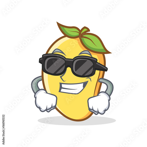 Super cool mango character cartoon mascot