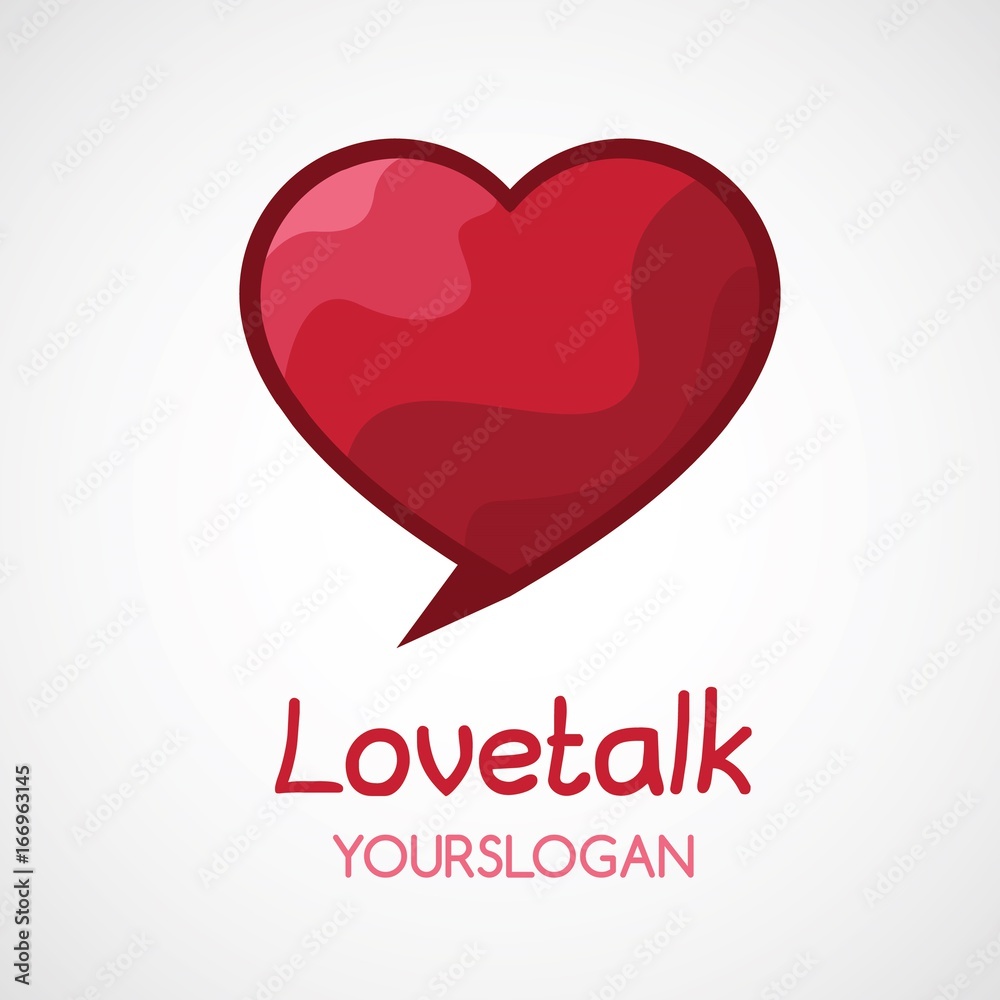Lovetalk Simple Unique Logo For Business. Vector Isolated.