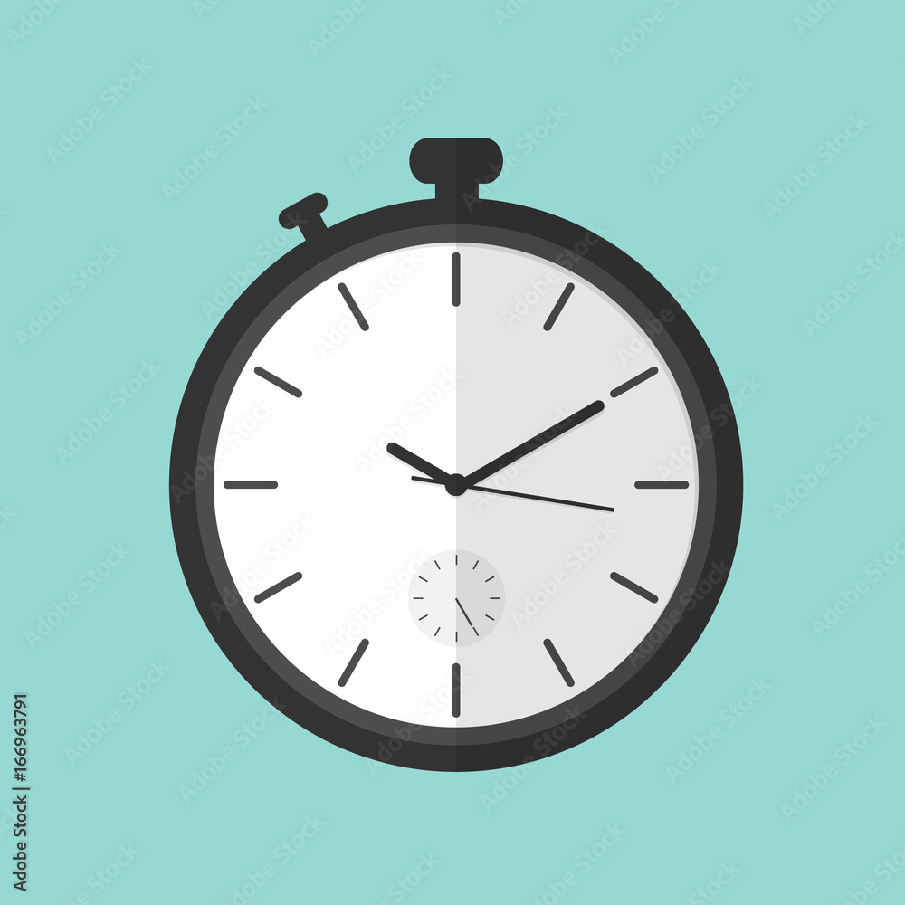 stopwatch flat vector stopwatch flat vector