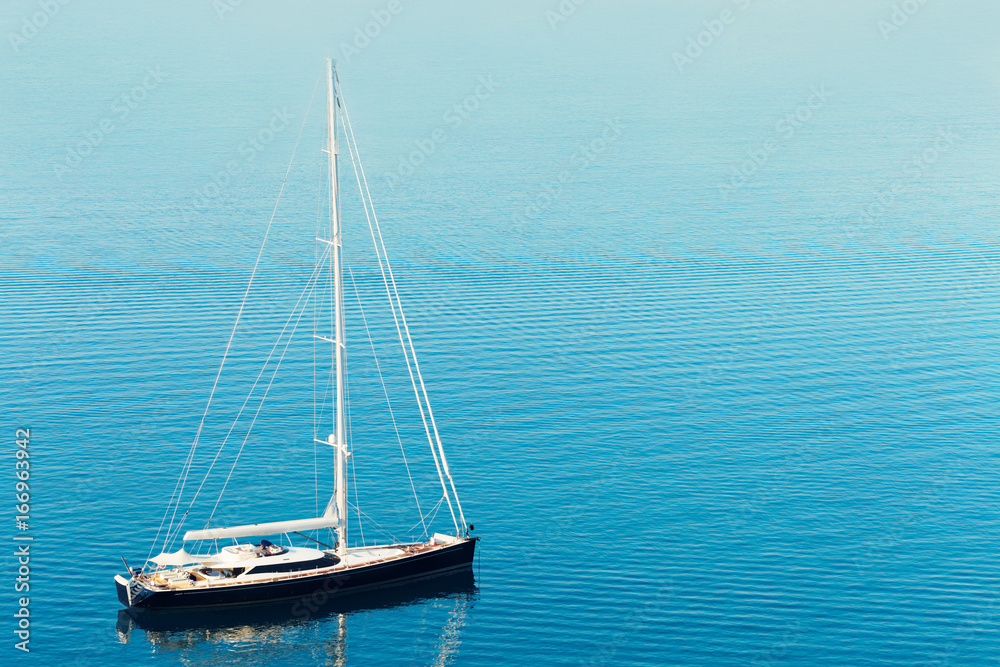 Beautiful yacht in the harbor near Split city - Croatia Beautiful yacht in the harbor near Split city - Croatia