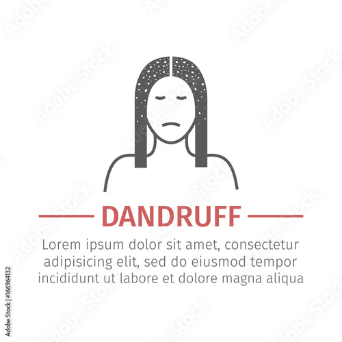 Dandruff. Vector icon