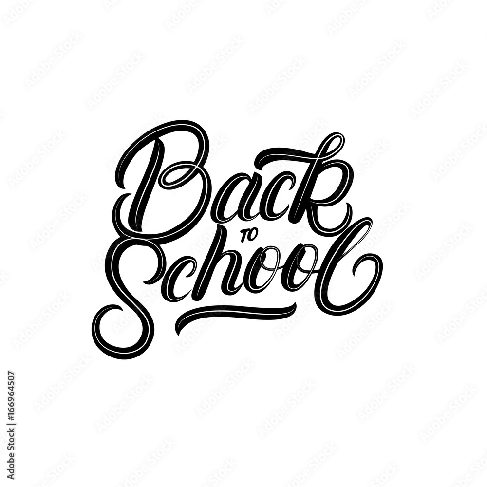 Back to school hand written lettering quote. Back to school hand written lettering quote.