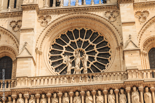 Detail of the architecture of Notre-Dame Cathedral