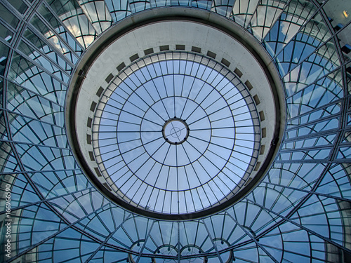 blue glass ceiling