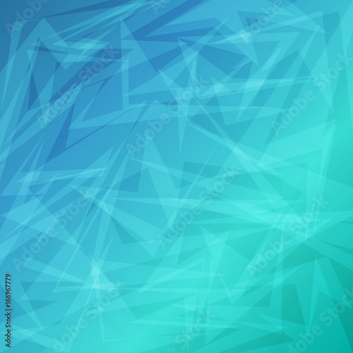 Blue bright abstract geometric background for business