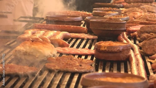 Grill BBQ sausages meat 