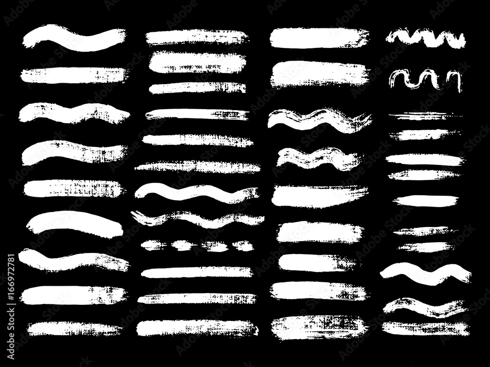Painted grunge stripes set. Painted grunge stripes set.