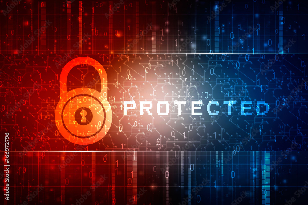 Abstract Technology background.Security concept with padlock icon Abstract Technology background.Security concept with padlock icon