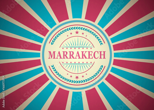 Marrakech Retro Vintage Style Stamp Background