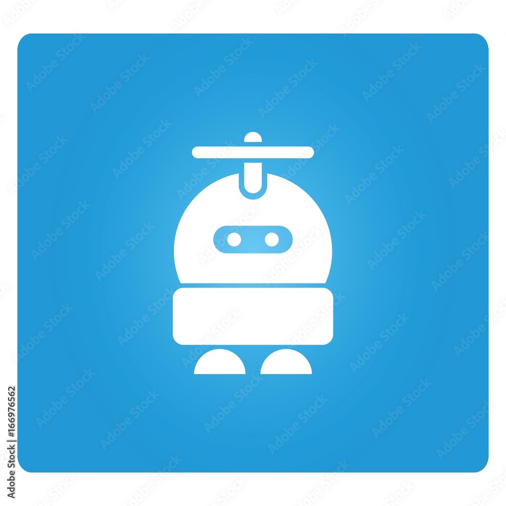 robot cartoon in blue background robot cartoon in blue background