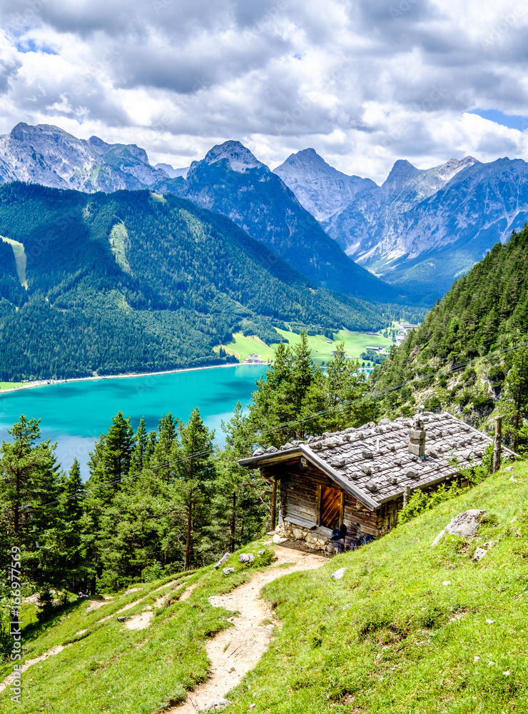achensee lake in austria - obrazy, fototapety, plakaty 