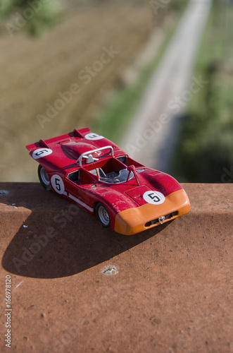 Model of a classic race car