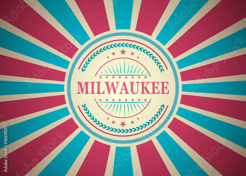 Milwaukee Retro Vintage Style Stamp Background