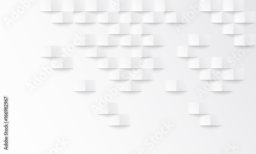 Abstract white background with brick shadow vector texture backdrop interior design