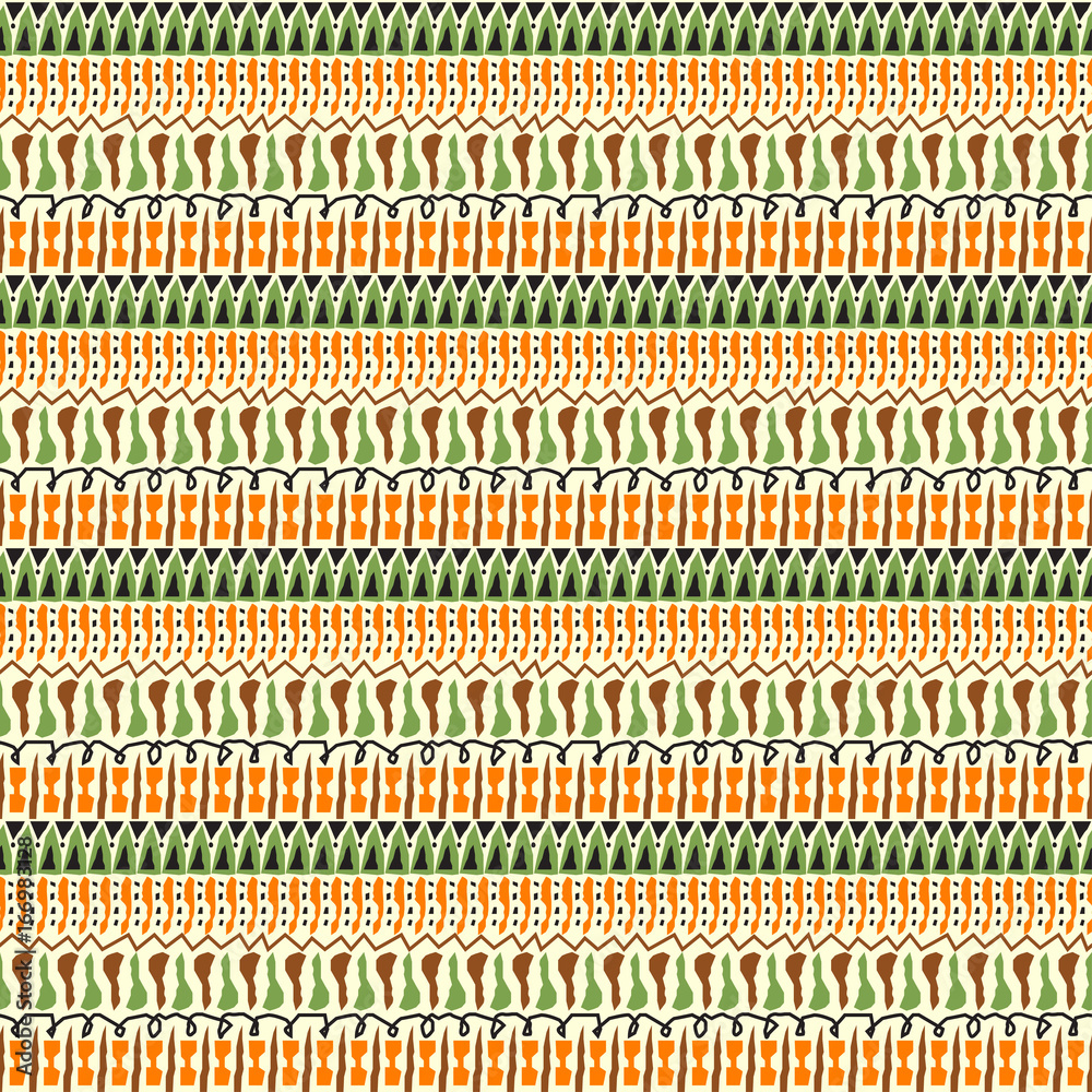 Ethnic abstract seamless pattern