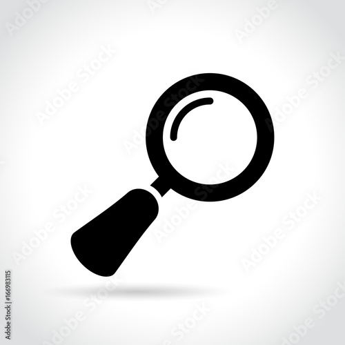 magnifying icon on white background