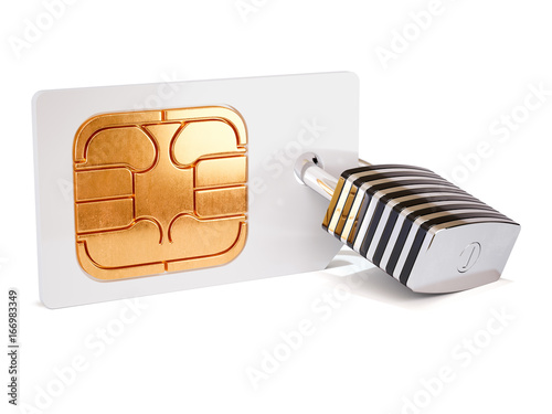 Simcard security protection concept photo