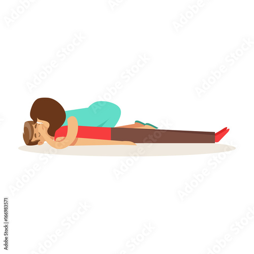 Woman doing artificial respiration for breathless man, reanimation procedure first aid vector Illustration
