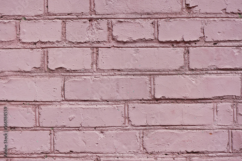 texture pink brick wall. Close. Old wall of a factory