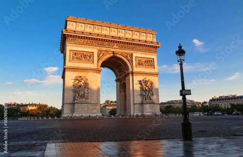 The famous Triumphal Arch , Paris, France.