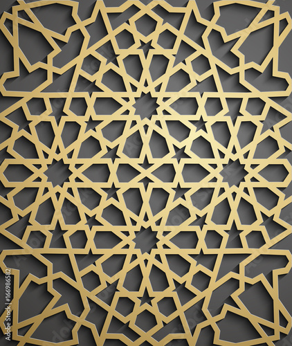 Islamic ornament vector   persian motiff . 3d ramadan islamic round pattern elements . Geometric circular ornamental arabic symbol vector .