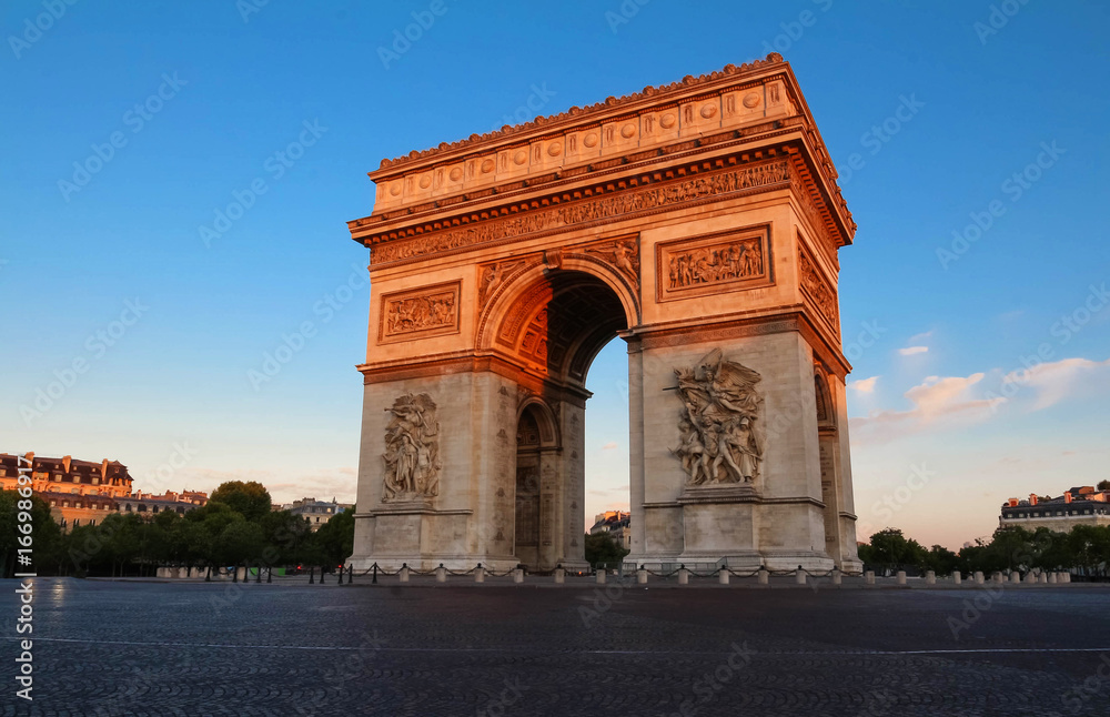 Fototapeta premium The famous Triumphal Arch , Paris, France.