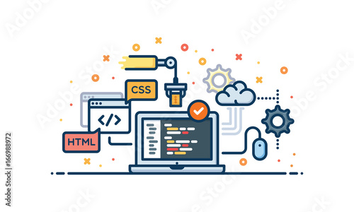 Coding vector illustration
