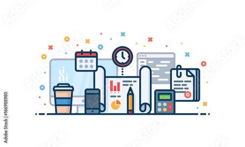 Project management vector illustration