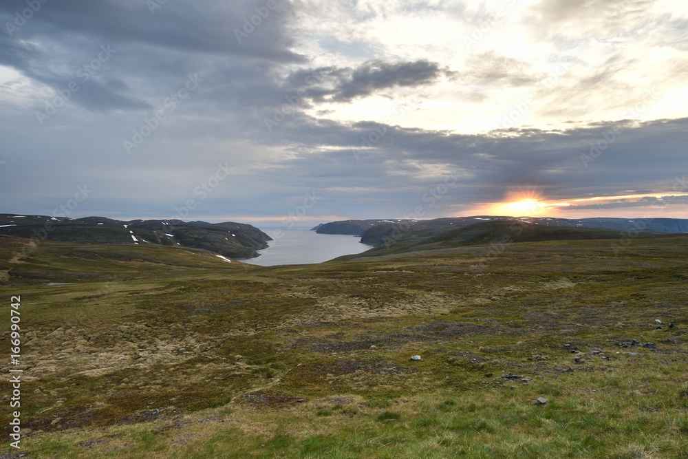 Northern Norway landscape at sunset