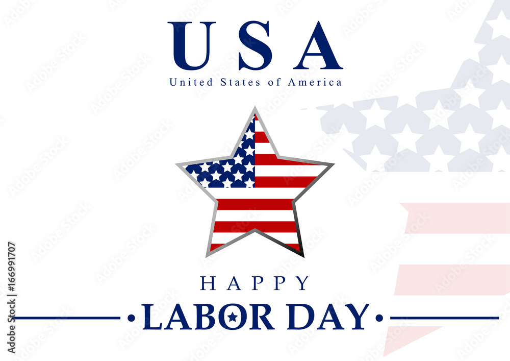 Vector USA - United States of America - Happy Labor Day Background