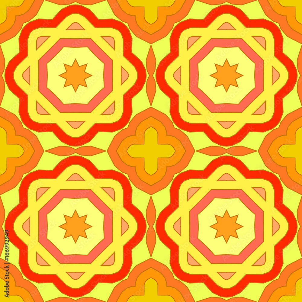 Colorful seamless abstract pattern. Ornamental, mosaic vector background. Suitable for textile, tile, fashion, package.