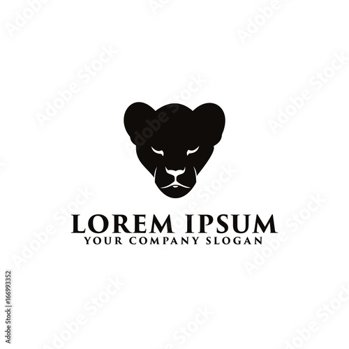 black panther logo design concept template