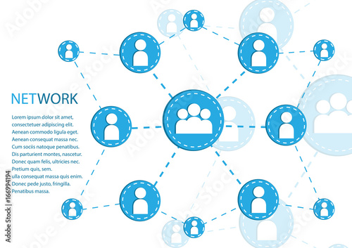 Vector Network Business Company Marketing Social Media Background