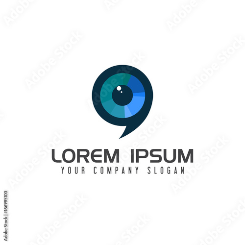 lens Media logo design concept template