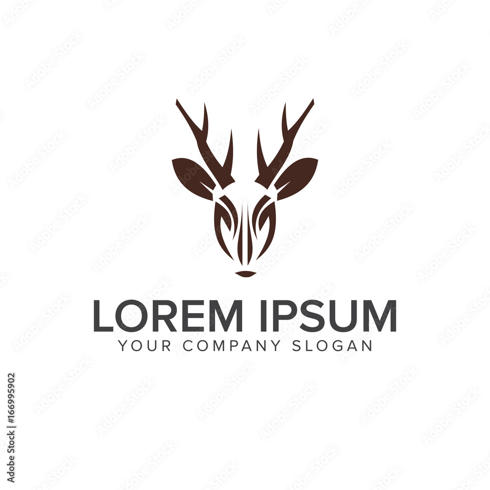 Deer logo design concept template