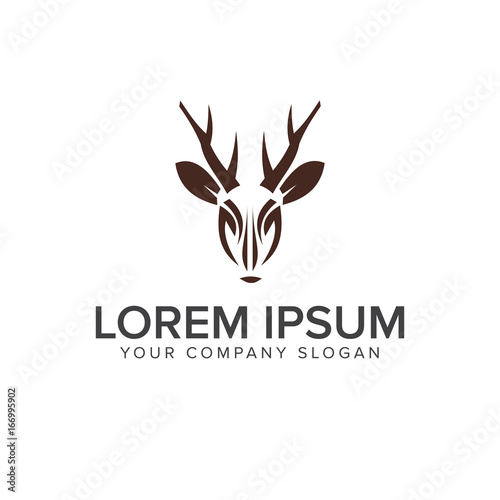 Deer logo design concept template