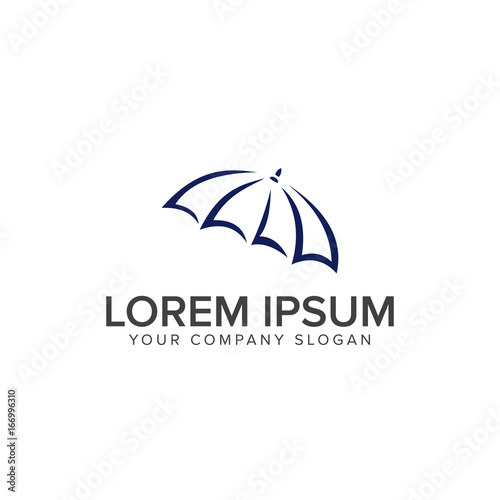 Umbrella logo design concept template