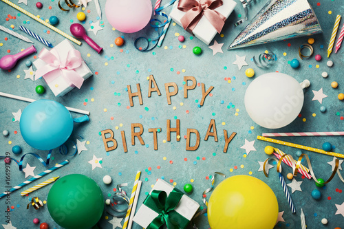 Canvas Print Happy birthday background or greeting card