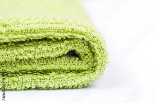Colorful towel isolated on white © katrin_timoff