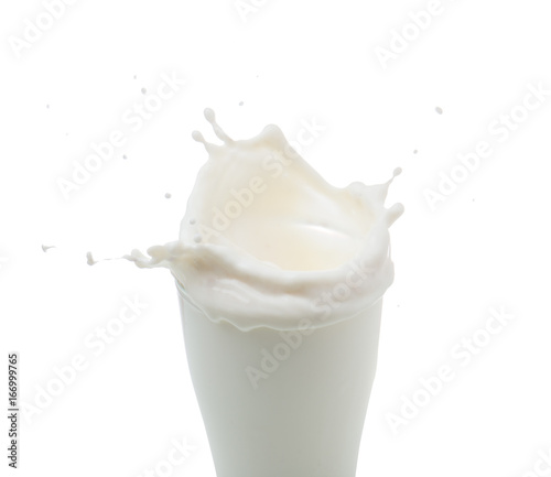 Milk Splash on white background 