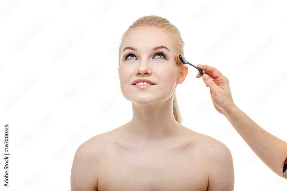 Professional make up applying by artist